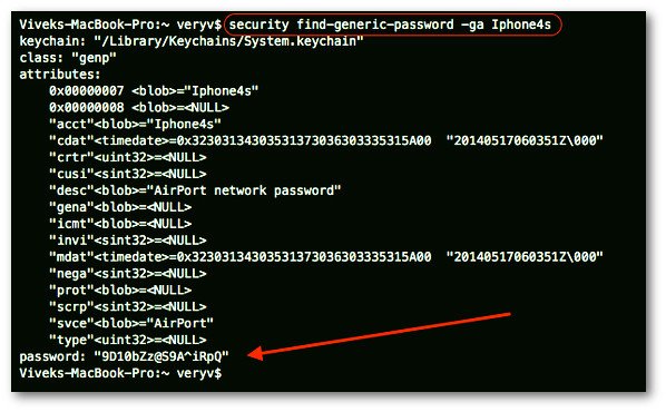 how do you find password for wifi on mac